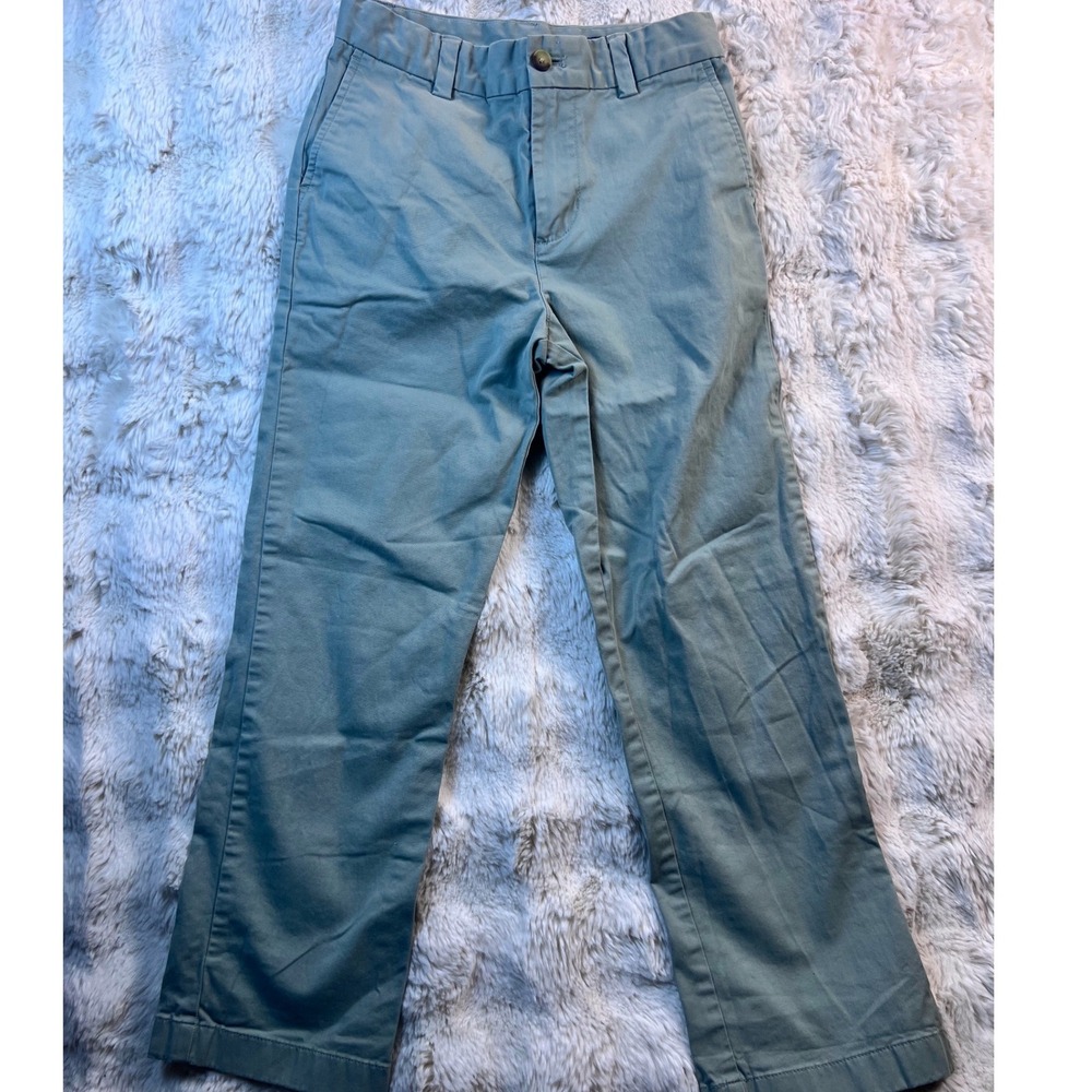 Vineyard Vines Boys Sage Green Chino Pants Size 10 Cotton Twill Trousers. A38